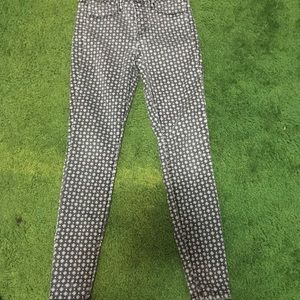 Checker patterned jeans